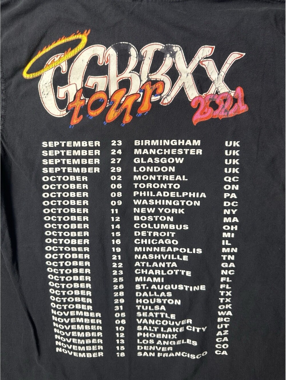 Lany GGBBXX 2021 Concert Tour Graphic Tee Shirt Mens Size Small Black